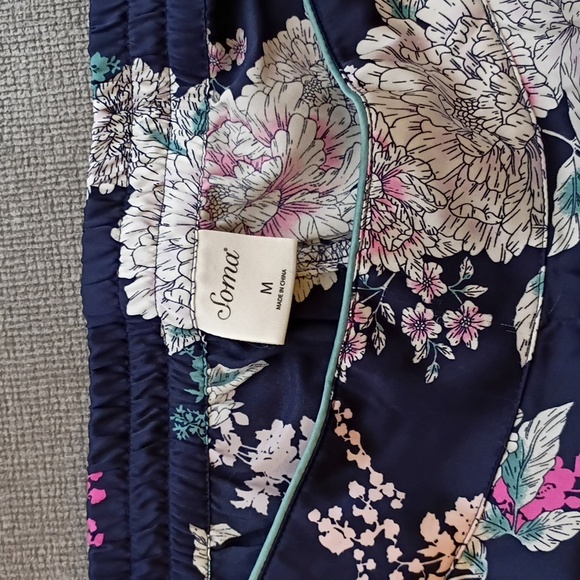 Soma Silky Pajama Pants + Amazon Light Purple Swiss Dot Pajama Set - Picture 3 of 6